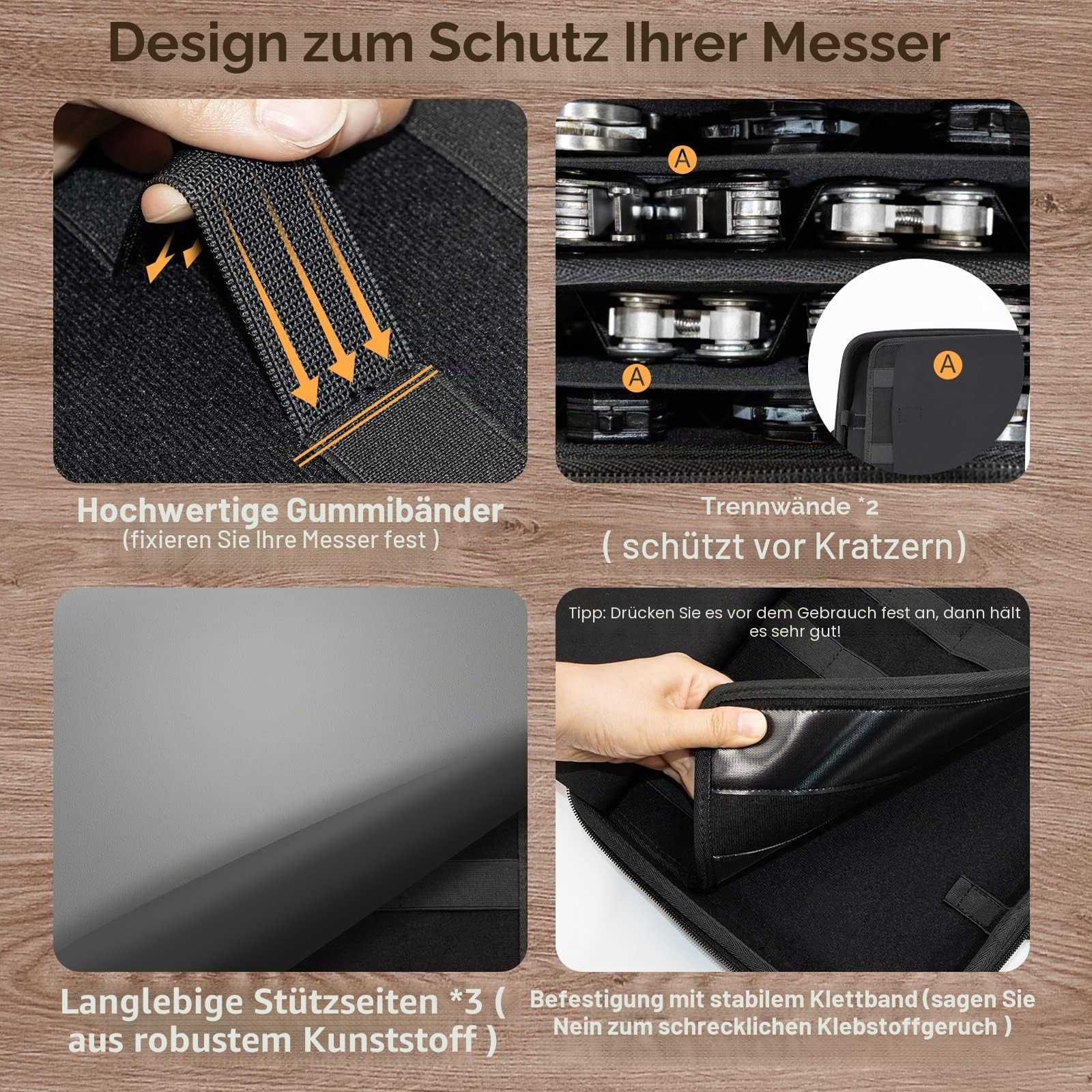 BRANTMAKER Messertasche, Messerkoffer für 61+ Taschenmesser (nur Box) | Kunststoff, Messer Tasche mit tragbarem Schultergurt, für EDC Minimesser/Schmetterlingsmesser/Feststehendes Messer