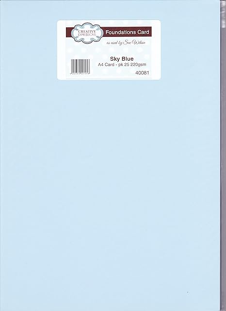 Creative Expressions Foundations Card-Sky Blue, A4