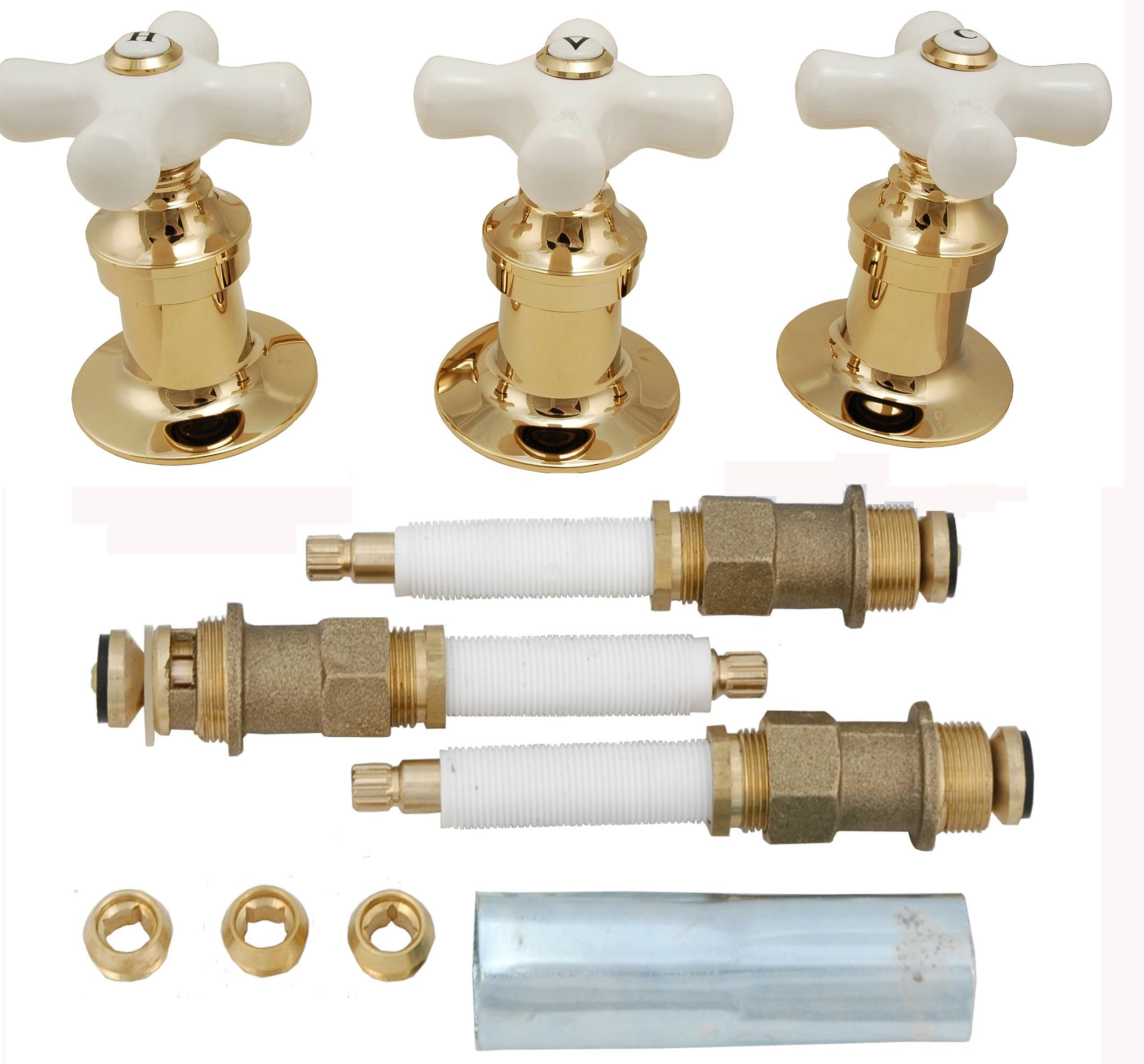 Trim Kit for Porcelain 3handle Shower Valve, Fit Price Pfister