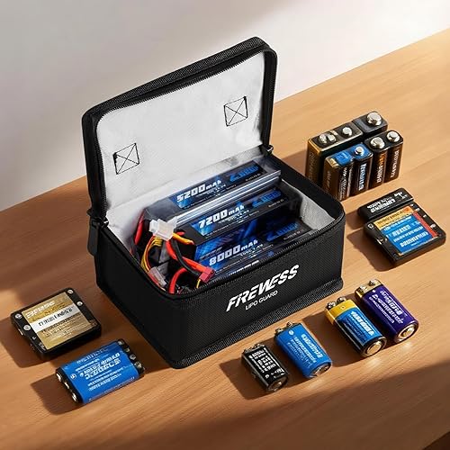 Miniatura 6 de Paquete de 2 bolsas de seguridad Lipo a prueba de fuego, bolsa de batería de litio ignífuga y a prueba de explosiones, bolsa de almacenamiento de