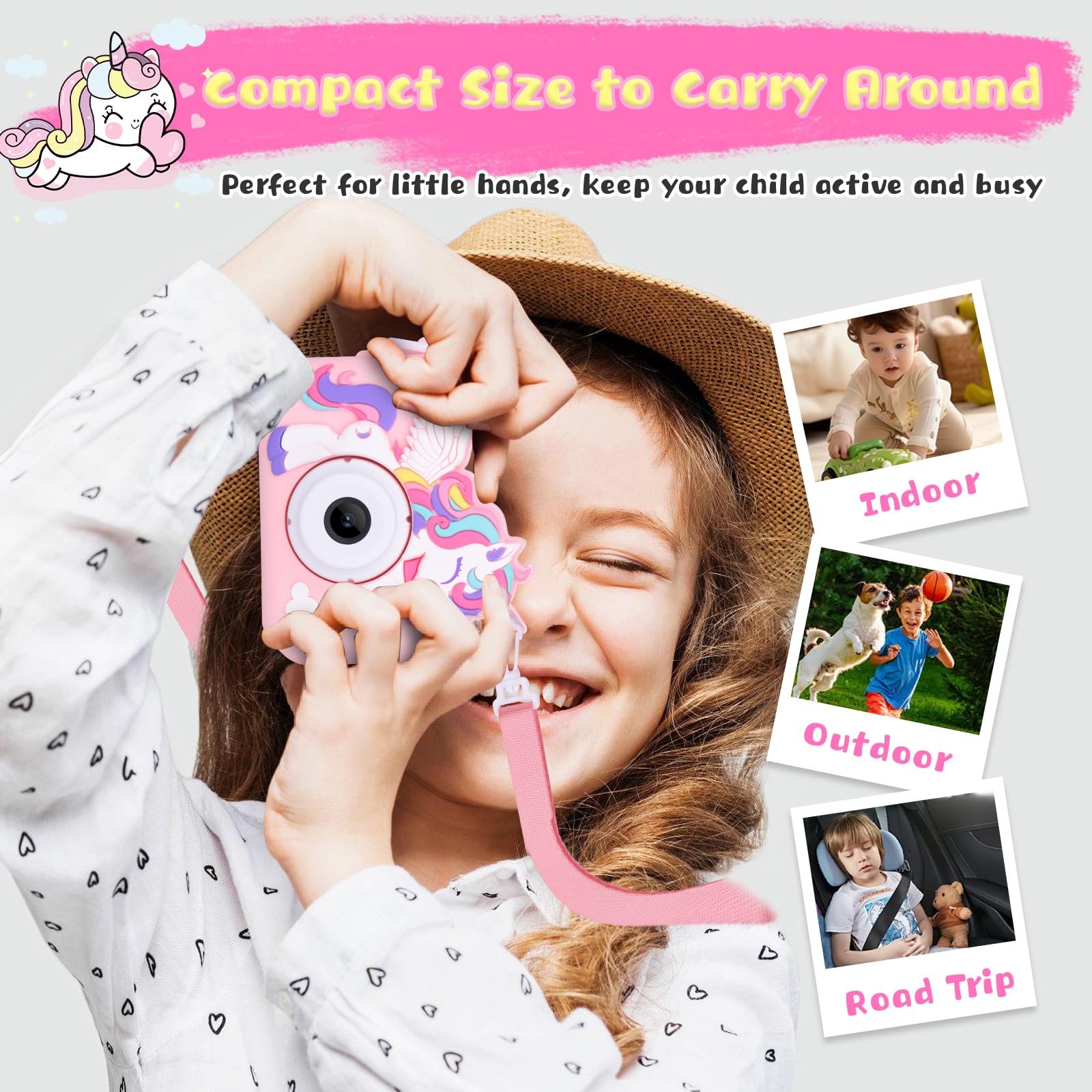 yunn⭐︎kids Vivitar Kidzcam Camera for Kids, Unicorn with 1080p Video