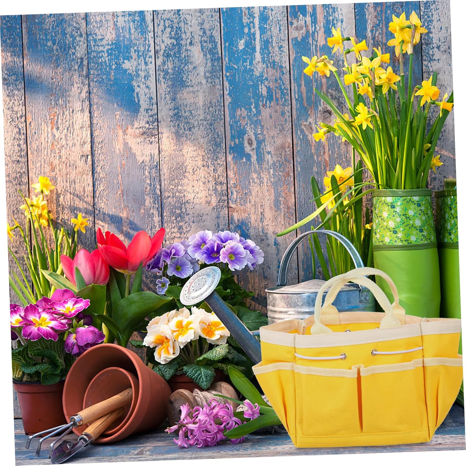 Multifunctional Garden Tool Storage Bag Durable Oxford Cloth Tote with Reinforced Handles Pockets for Easy Tool Organization Lightweight Portable Gardening for Planting Trimming image 4
