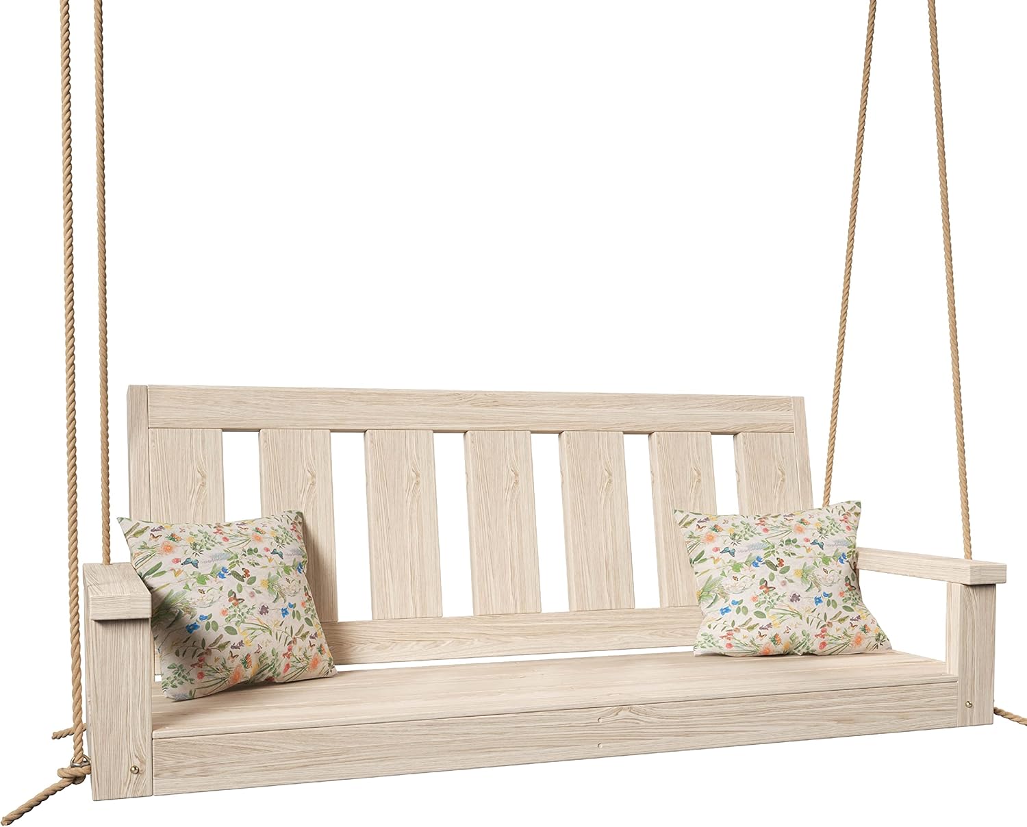 Porchgate Amish Heavy Duty 700 Lb Ardmore Porch Swing W/Ropes (5 Foot, Unfinished)