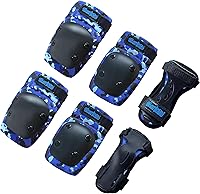 Vista 9 de Rodilleras y coderas con protectores de muñeca Simply Kids, tecnología HardSoft. Juego de equipo de protección certificado CPSIA. Rodilleras