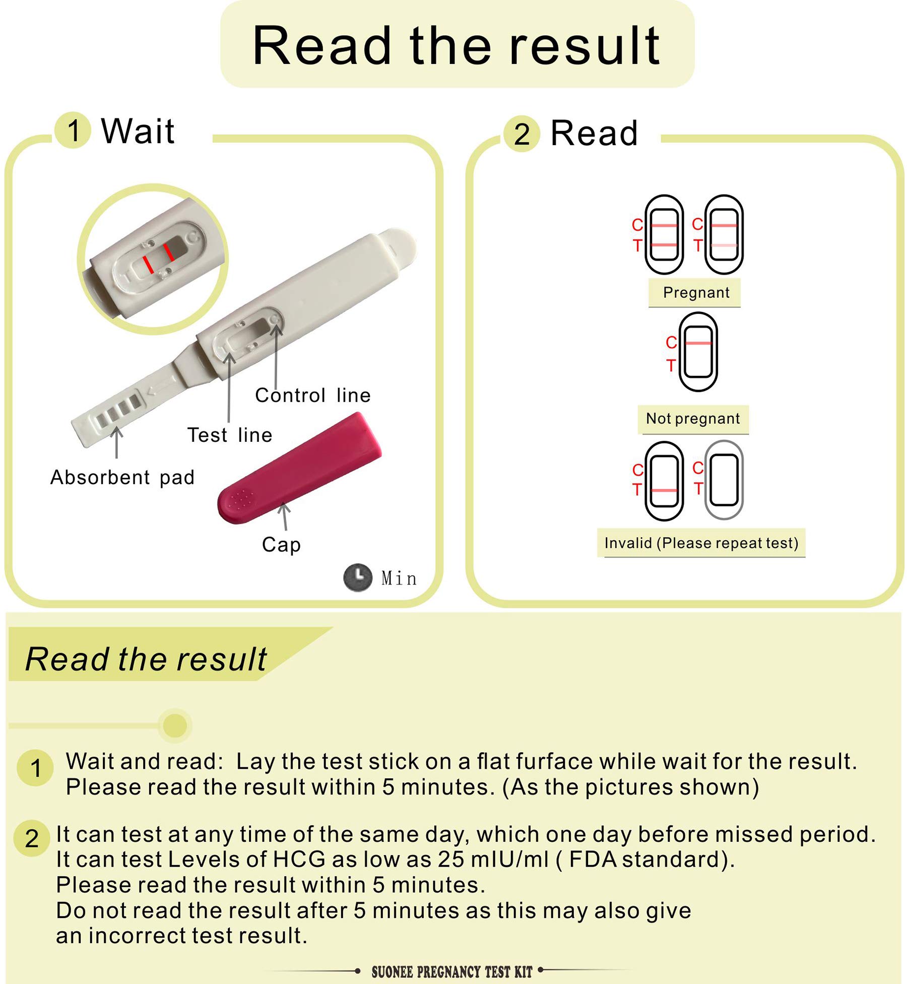 Buy SUONEE Pregnancy Test Early Detection,Early Pregnancy Test, 5Pack