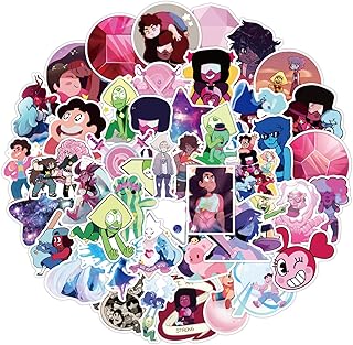 Steven Universe Sticker 50 PCS PVC Waterproof Stickers for Laptop, Notebooks, Car, Bicycle, Skateboards, Luggage Decoration (Steven Universe)