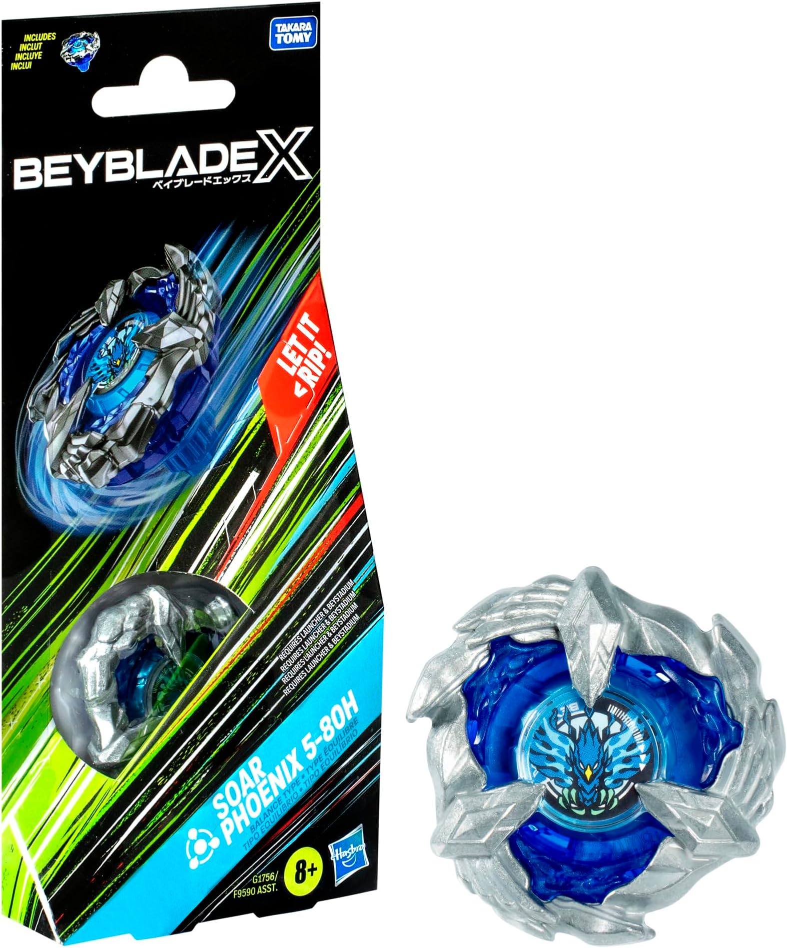 Beyblade X Booster Single Pack - HSG1756 - Soar Phoenix 5-80H Spinner