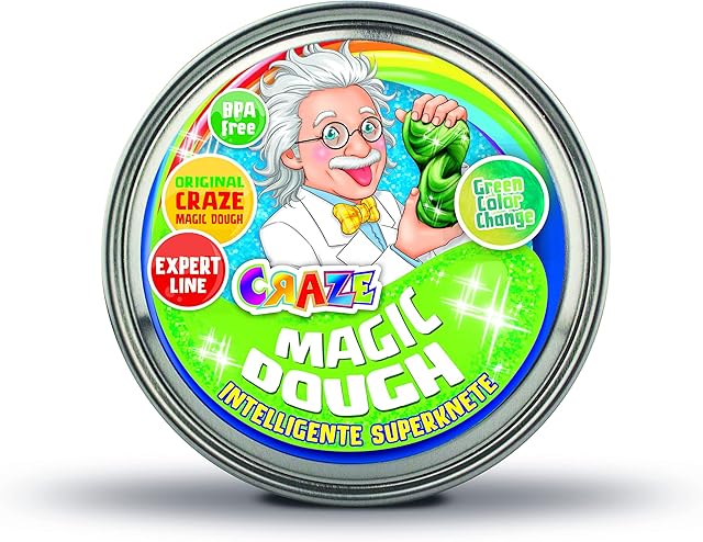CRAZE 58856 Magic Dough Plastelina W Puszce, Wielokolorowy, 80g