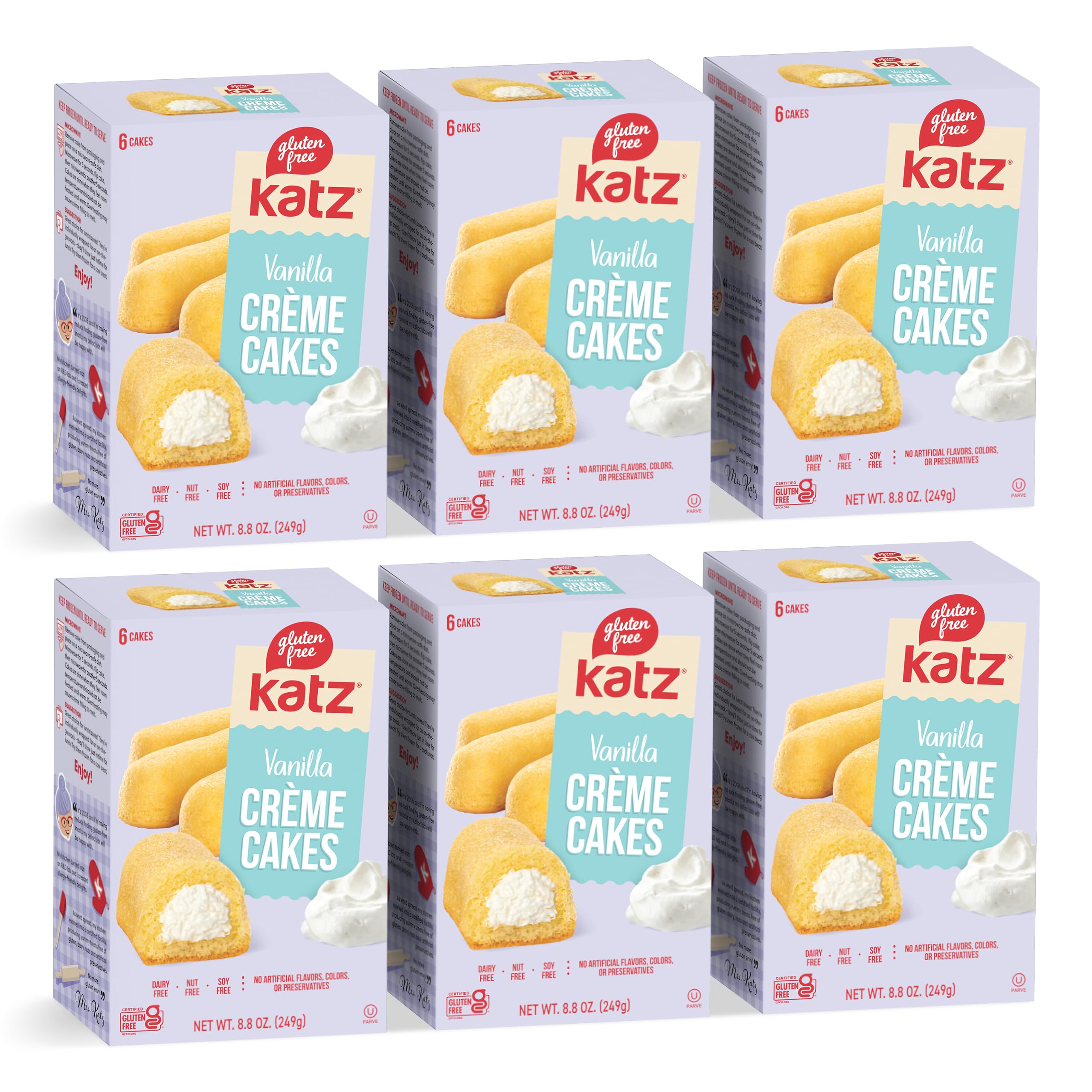 Amazon.com: Katz Gluten Free Vanilla Creme Cakes. Snack Cake, Free