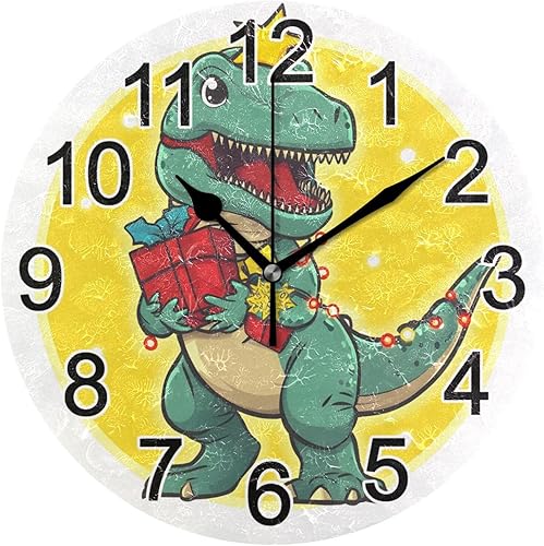 Vista 58 de Reloj de pared de hojas de eucalipto verde, reloj de cocina silencioso sin tictac, reloj decorativo grande de 25 cm, funciona con batería, para B442