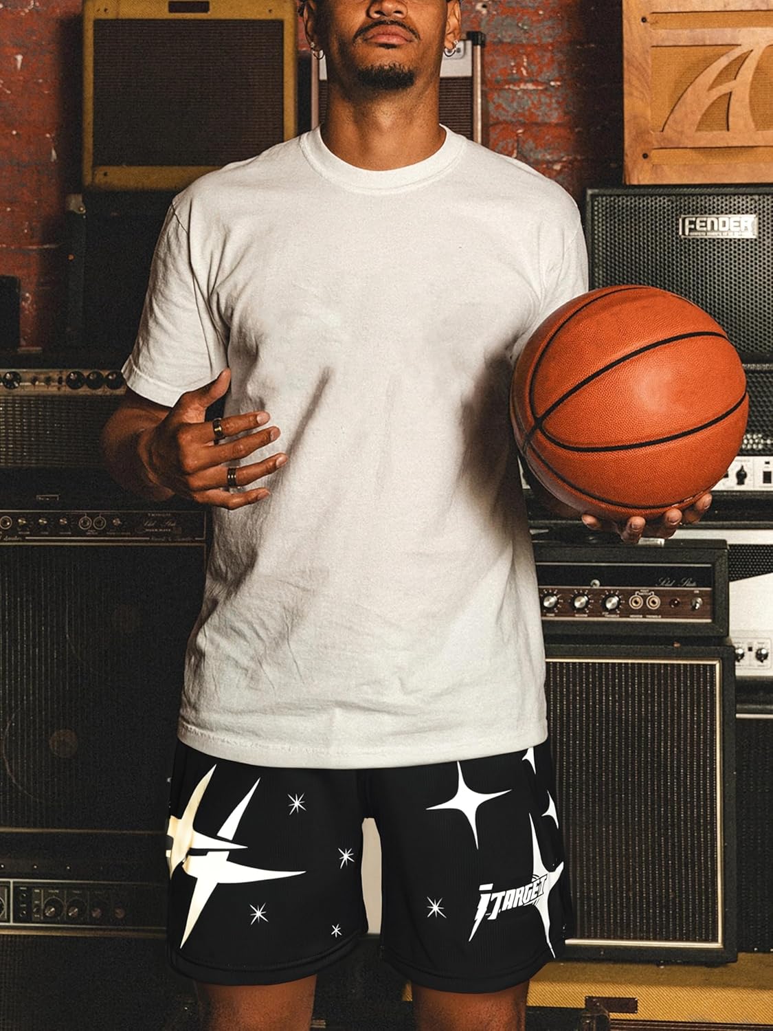 DIOTSR Mens Retro Casual Graphic Shorts Elastic Waistband Streetwear Athletic Basketball Running Active Shorts - Image 6