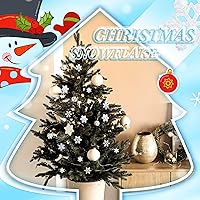 Vista 6 de Sawysine 150 Pcs Mini Snowflakes for Crafts Glitter Resin Snowflakes Plastic Small Snowflake Ornaments with Storage Box for Christmas Winter Party