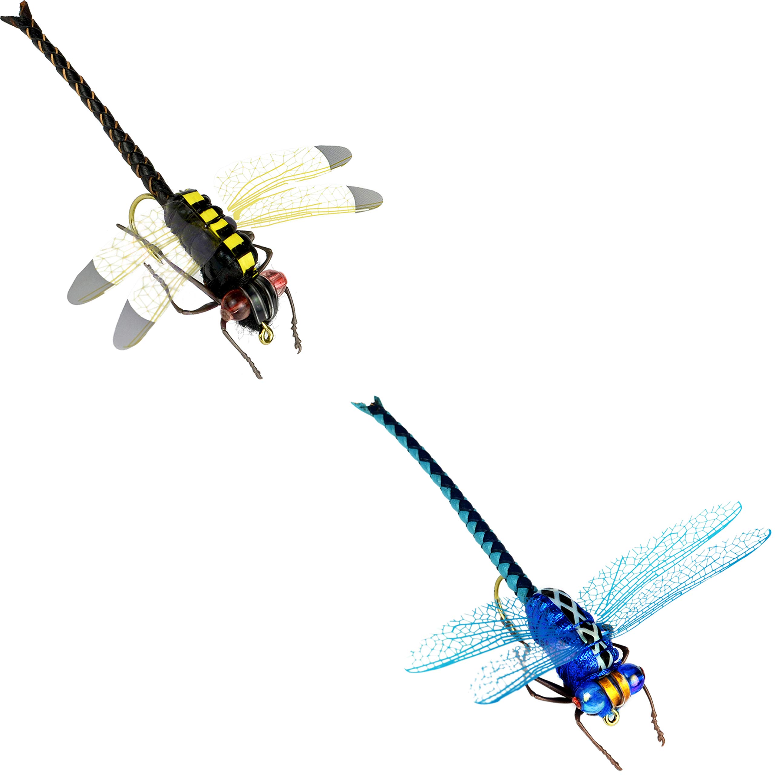 YaZhiDa Dragonflies Fly Fishing Flies High Simulation Dry Flies for Bass Trout Fishing (Black&Blue) : Sports & Outdoors