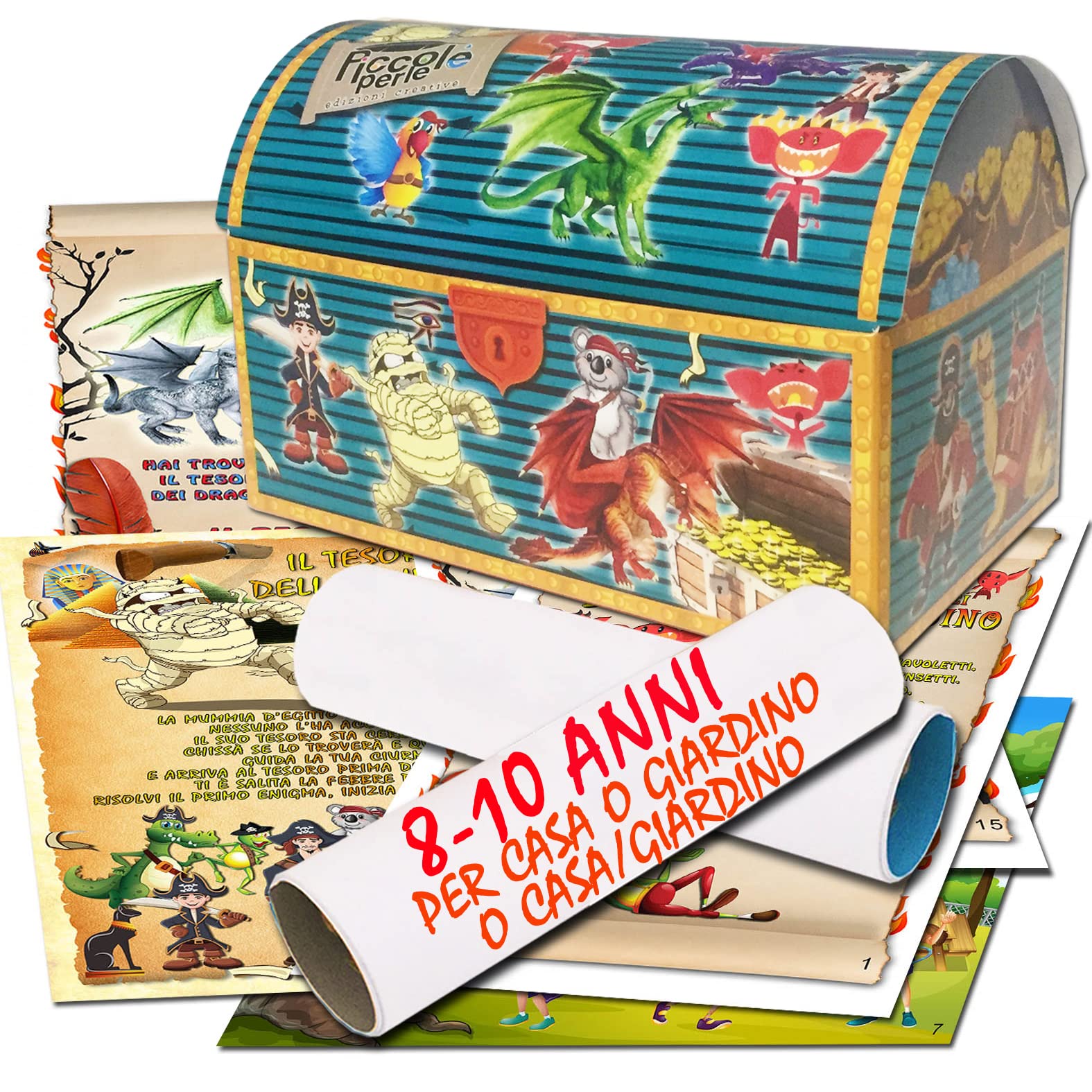 Caccia al tesoro dei mostri in scatola per casa o giardino o casa/giardino 8-10 anni - per feste di compleanno - giochi per bambini