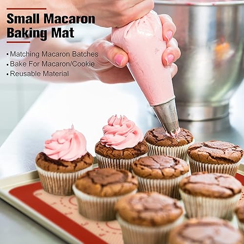 Miniatura 4 de Renook Tapete de silicona para hornear, sin BPA, 100% antiadherente de grado alimenticio, bandeja de silicona reutilizable de grado alimenticio,