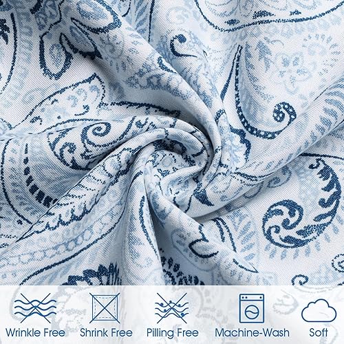 Miniatura 10 de HOMEIDEAS 6 piezas de sábanas impresas tamaño matrimonial, sábanas de microfibra cepillada extra suave con patrón de 1800 hilos, bolsillo profundo,