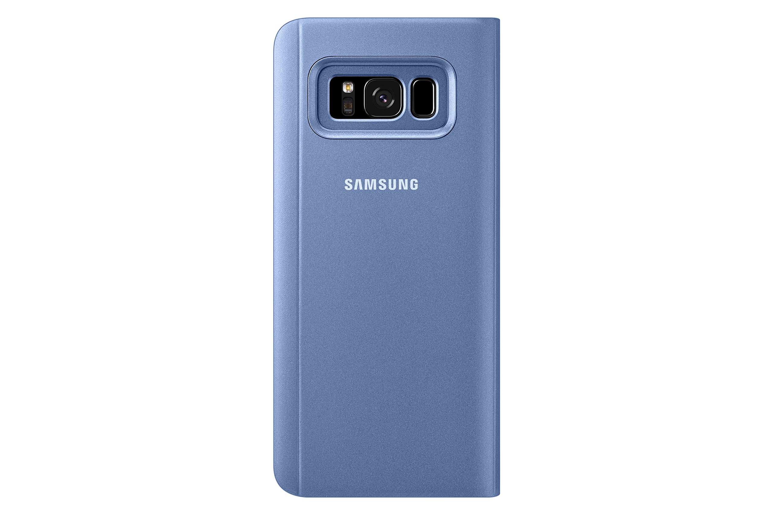Samsung Clear View, Custodia protettiva con apertura a libro e funzione supporto per Galaxy S8, Blu