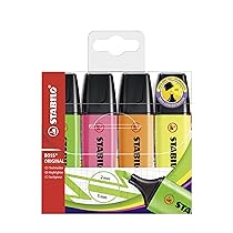 STABILO BOSS ORIGINAL – Evidenziatore – Astuccio da 4 – Colori assortiti