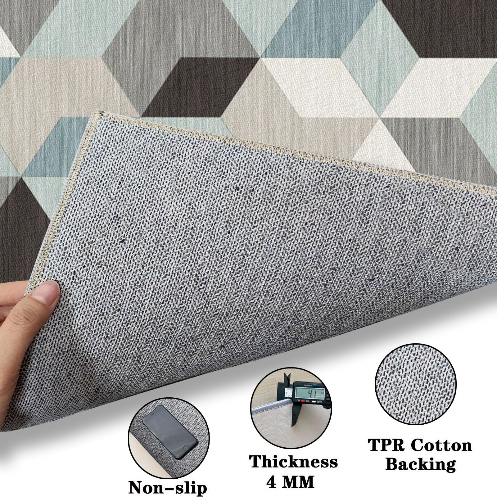 70 x 100 cm Heavy Duty Office Chair Mat for Carpeted Floor Computer Gaming Desk Chair Mat for Carpet Hard Floor Protector Mat for Rolling Chair Carpet Protector Chair Mat Floor Mat for Office Chair - Image 5