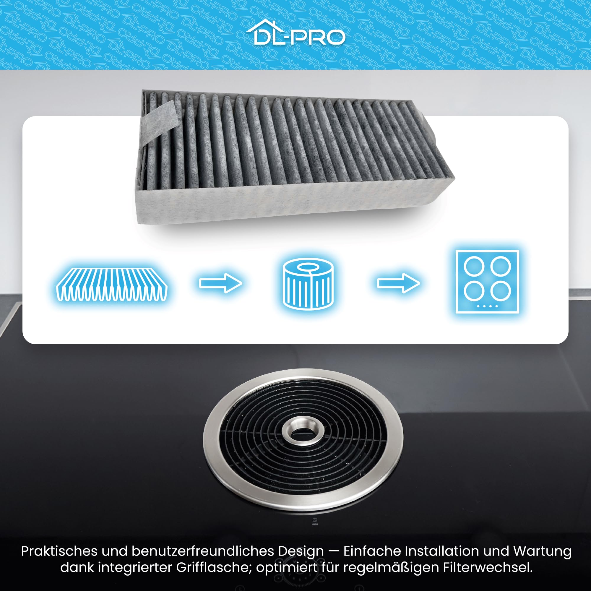 Filtro Campana Juego De 2 Filtros De Carbón Activo Para Campana Extractora BOSCH Filtro Carbon Activo