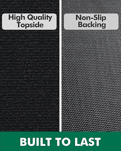 Miniatura 3 de LUMI Tapete para puerta delantera, duradero, resistente a la decoloración, impermeable, para interiores y exteriores, perfil bajo, fácil de limpiar,