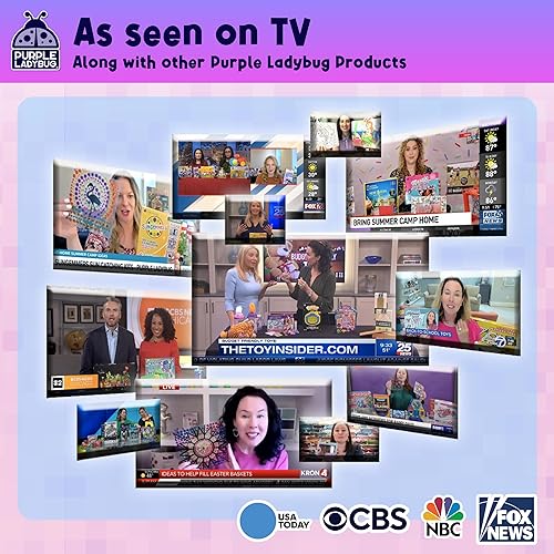 Vista 16 de PURPLE LADYBUG Diseña tu propio kit de manualidades de joyero con calcomanías de arcilla y gemas, manualidades de Navidad para niñas de 8 a 12 años