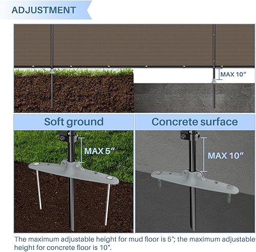 Miniatura 6 de E&K 5'x24' Panel de Valla de Privacidad para Exteriores, Valla de Privacidad para Patio Trasero, Valla de Privacidad para Piscina, Valla Temporal