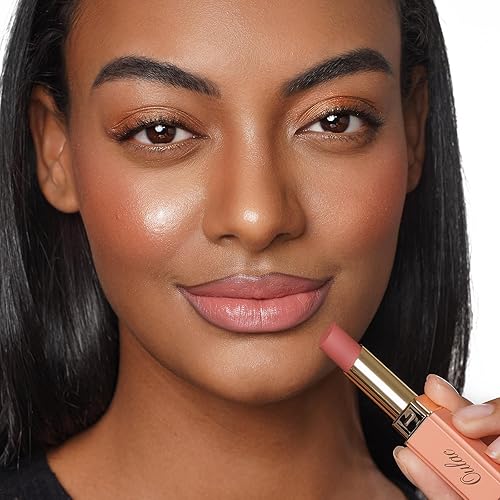 Miniatura 9 de Oulac Lápiz labial hidratante melocotón  Lápiz labial naranja nude para mujer, lápiz labial cremoso hidratante, color de labios de cobertura