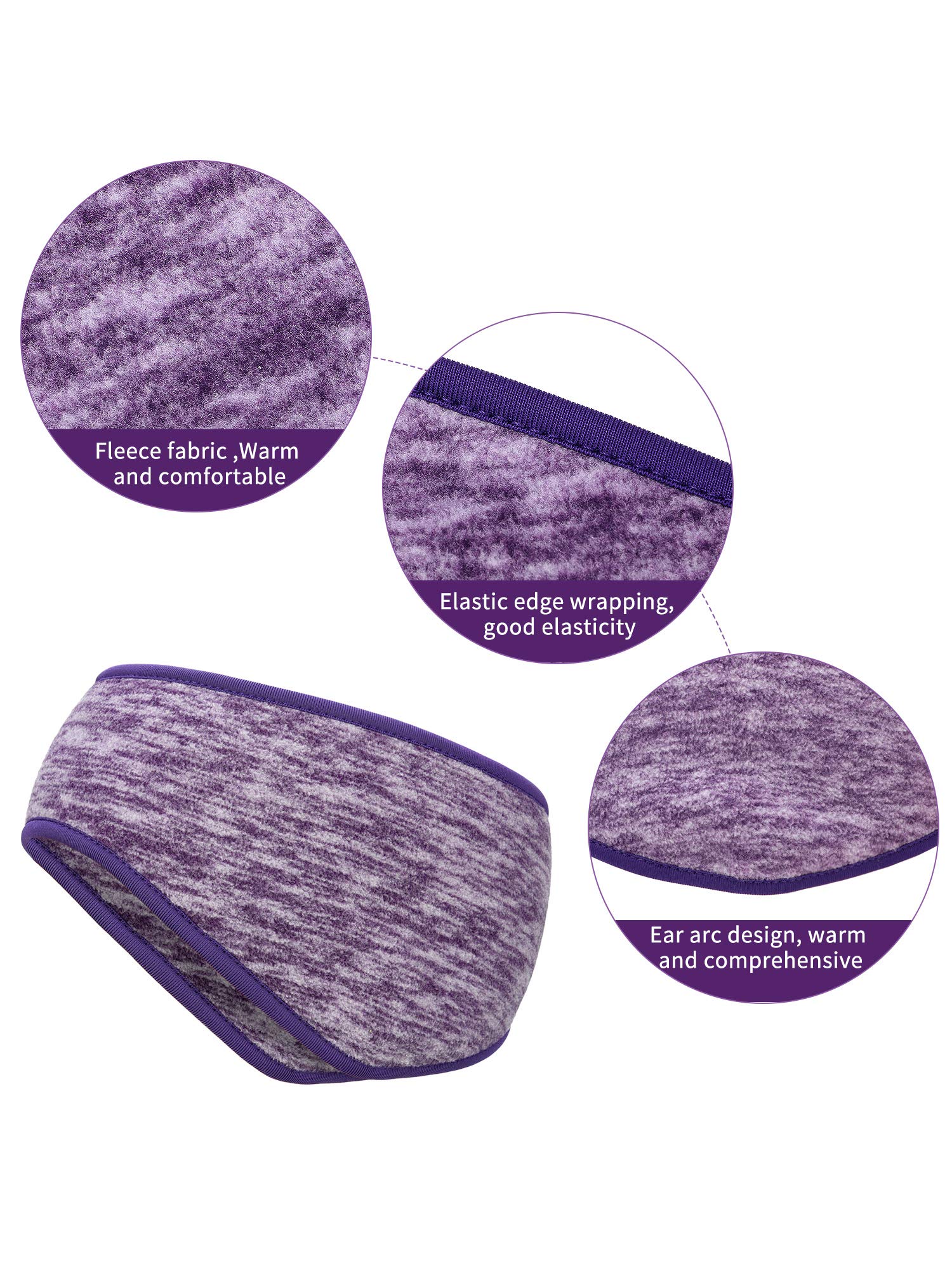 Paraorecchie Fascia Completa 3 Pezzi – Copertura Morbida Per Orecchie, Elastica, Ideale Per Sport, Corsa E Inverno - 3