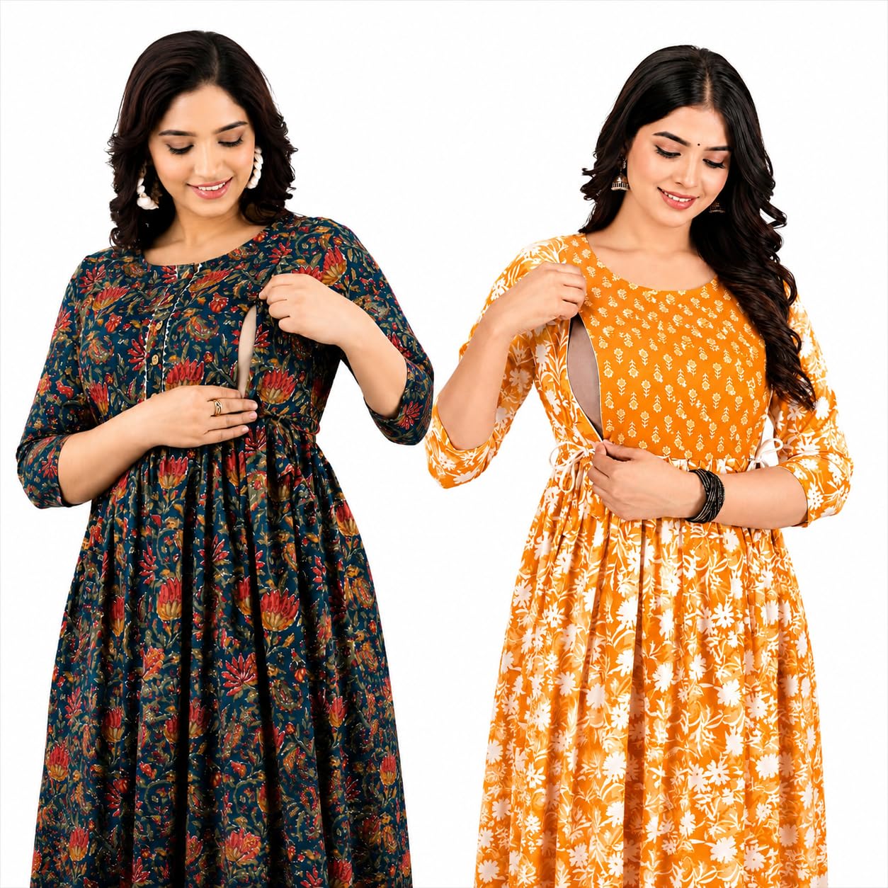 Maternity Kurti for Women, Feeding Kurti for Women Multicolour-picture-50
