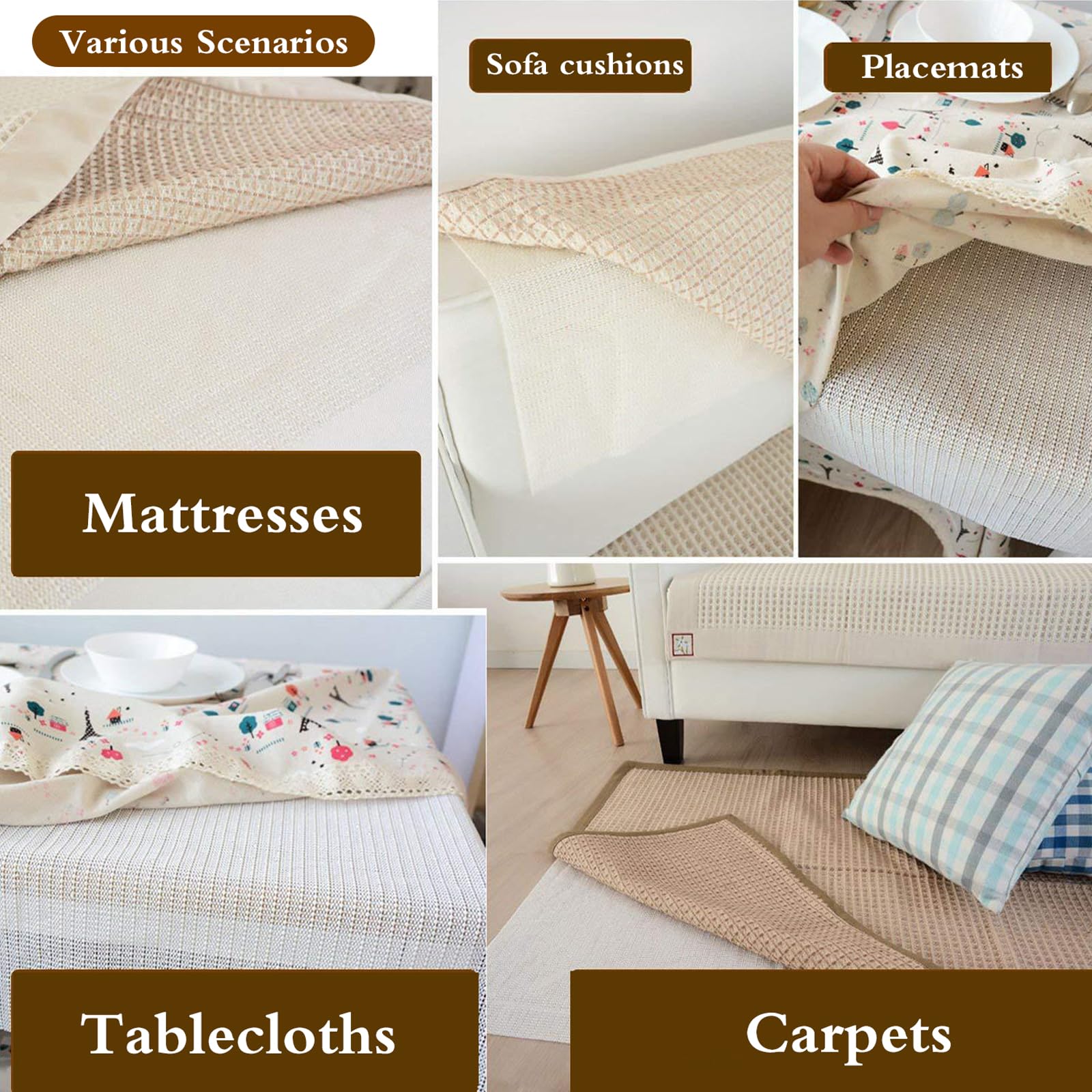 Tapis Antidérapant Découpable Multifonctionnel,sous Tapis antidérapant antidérapant,PVC Découpable Anti Glisse Tapis Polyvalent,Facile à Laver,pour Moquette,Tiroirs,étagères