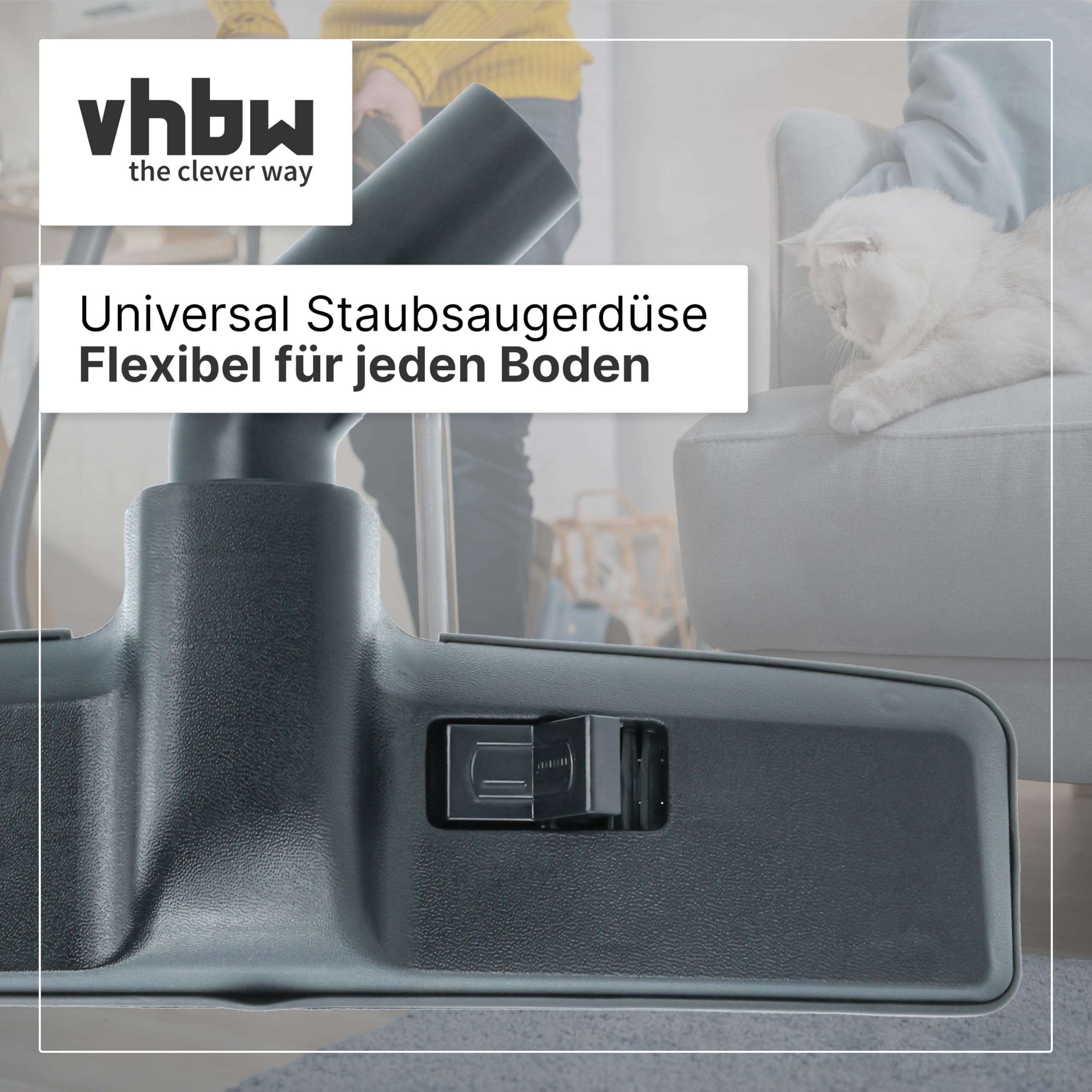 vhbw bocchetta per tappeti compatibile con Hitachi CV-300 P, CV-3300, CV-3200, CV-400P eco, CV-400 eco aspirapolvere con attacco rotondo 32mm