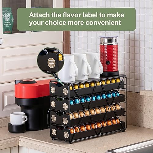Vista 5 de FlagShip Soporte para cápsulas Nespresso Vertuo (4 niveles (capacidad de 80 cápsulas)