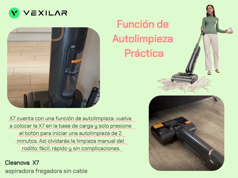 aspiradora fregadora sin cable X7