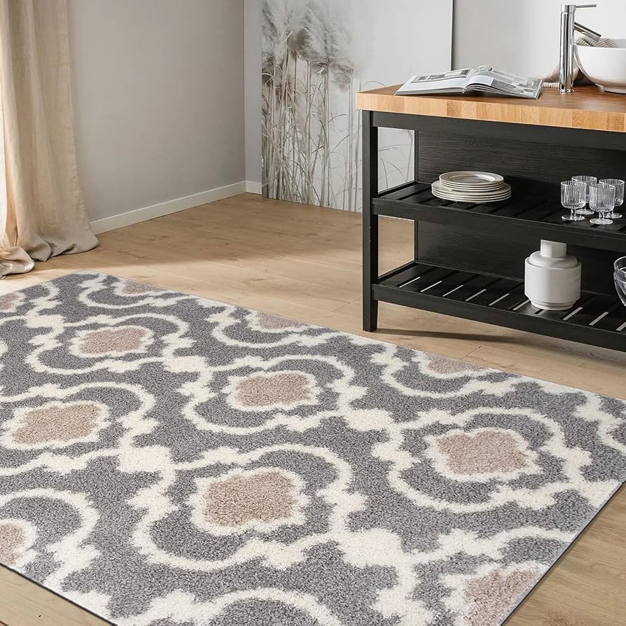 【morocco】STARLIGHTTARP GRAY Amazon.com: Rugshop Cozy Moroccan Trellis Gray/Cream 5'3