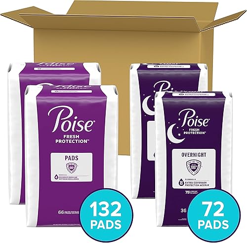 Miniatura 2 de Poise Almohadillas de incontinencia y almohadillas de incontinencia posparto para mujeres Paquete 4 gotas de absorción moderada, longitud regular,