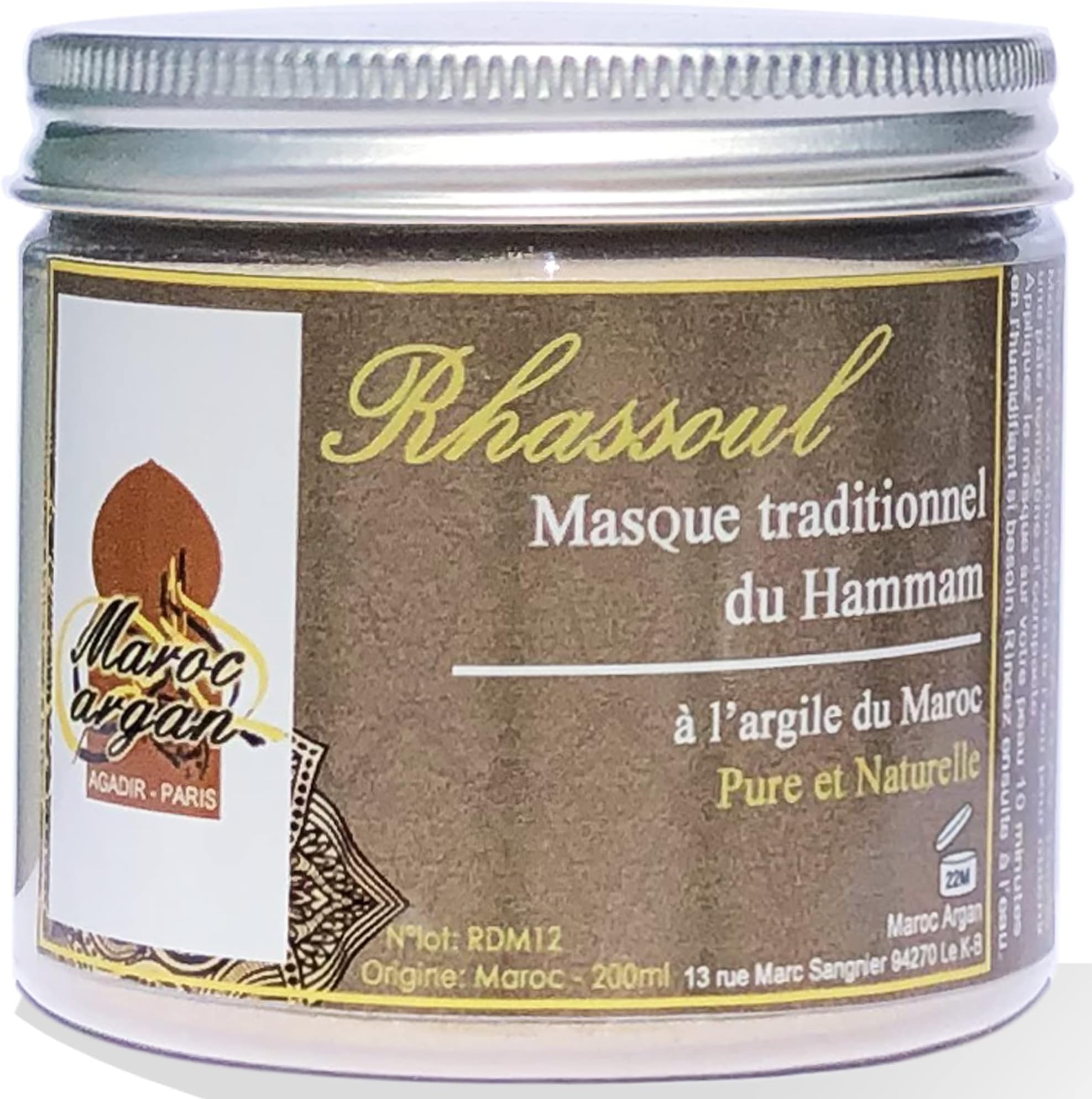Ghassoul Clay Powder - Facial Cleanser and Anti Blackhead - 100% Natural from Morocco - 250g