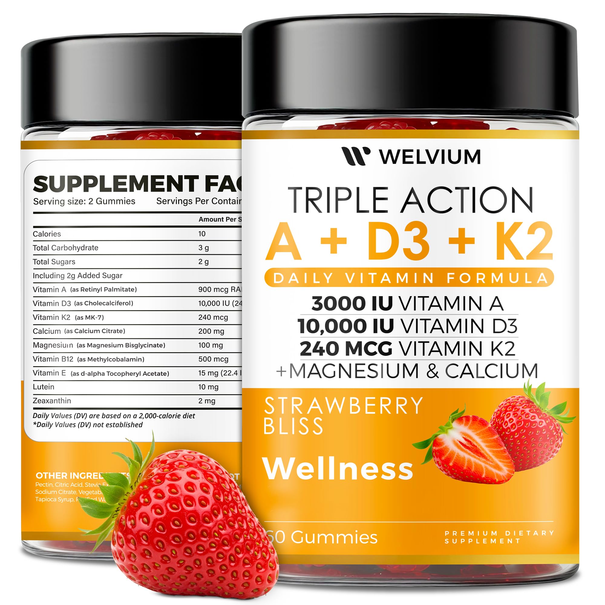 Vitamin D3 K2 Gummies with Lutein, Zeaxanthin, ADK 10 Supplement — Amazon image 7