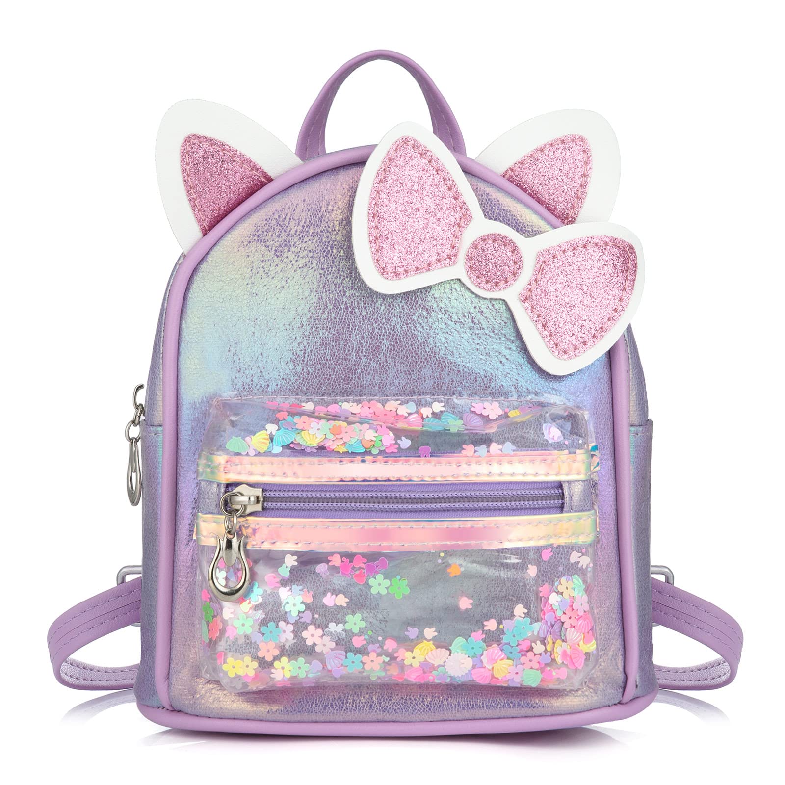 Wodasi Mochila Pequeña Infantil para Niños, Mochila Escolar para Guarderia, Preescolar, Primaria, Púrpura