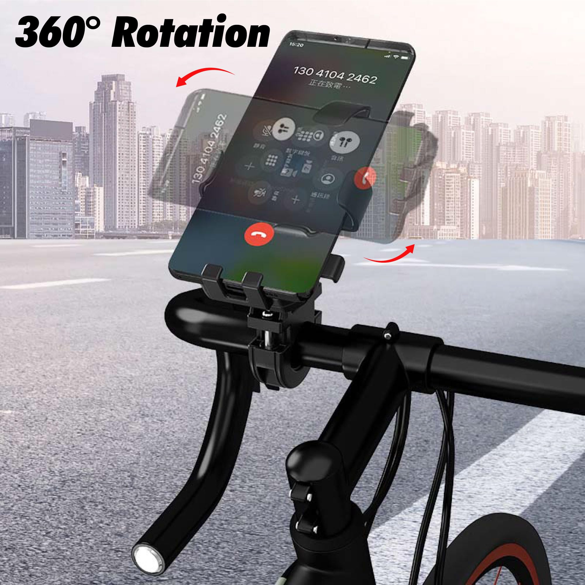 Kratos Mobile Holder for Bike with One-Touch Lock, 360° Rotating Adjustable Phone Mount for Bike Handlebar, Heavy Duty Shockproof Mobile Stand for Motorcycles, Universal Anti-Slip Bike Mobile Holder — Amazon image 4