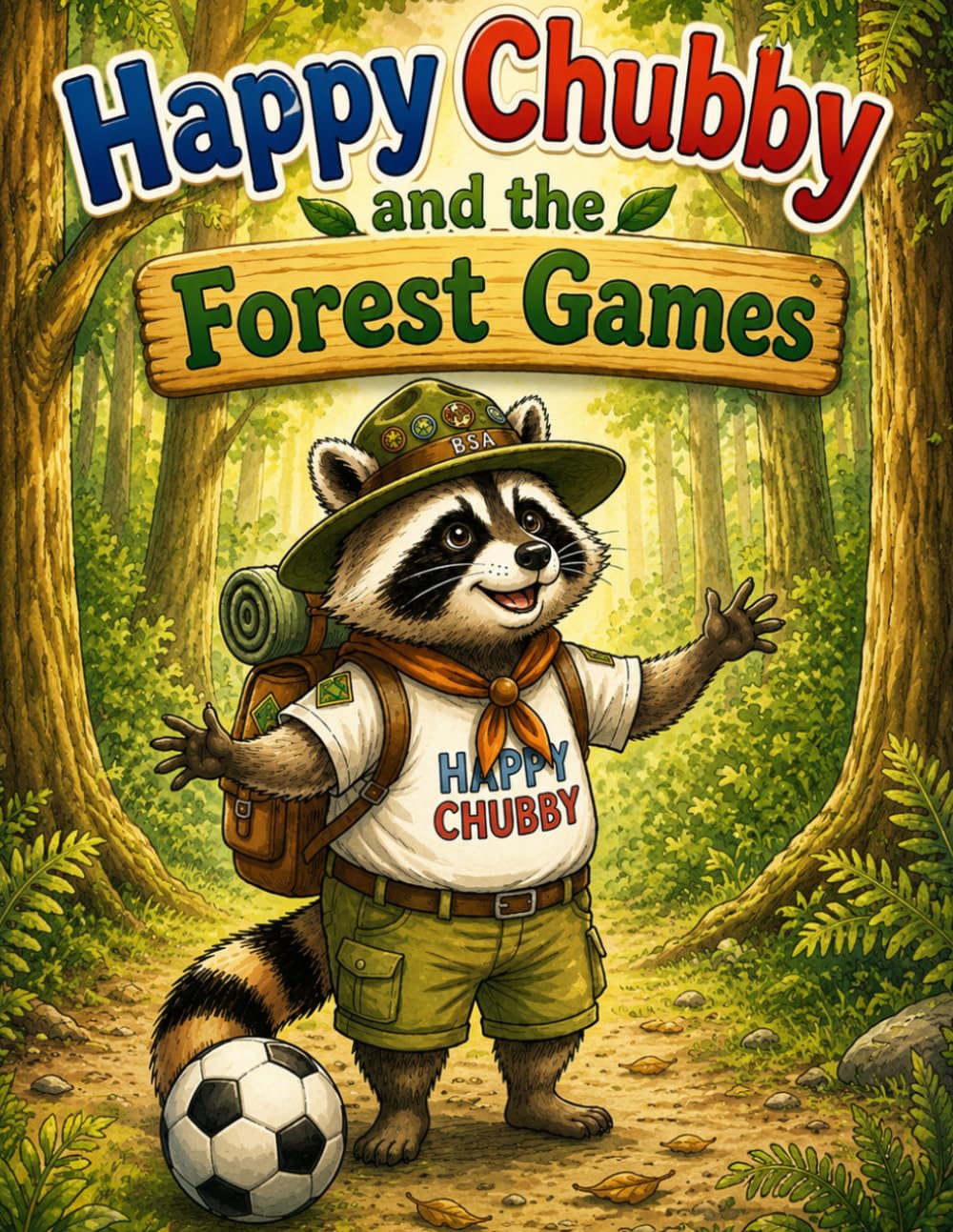 Happy Chubby and the Forest Games: A Fun Children's Book About Friendship, Soccer, Golf, Teamwork, and Kindness