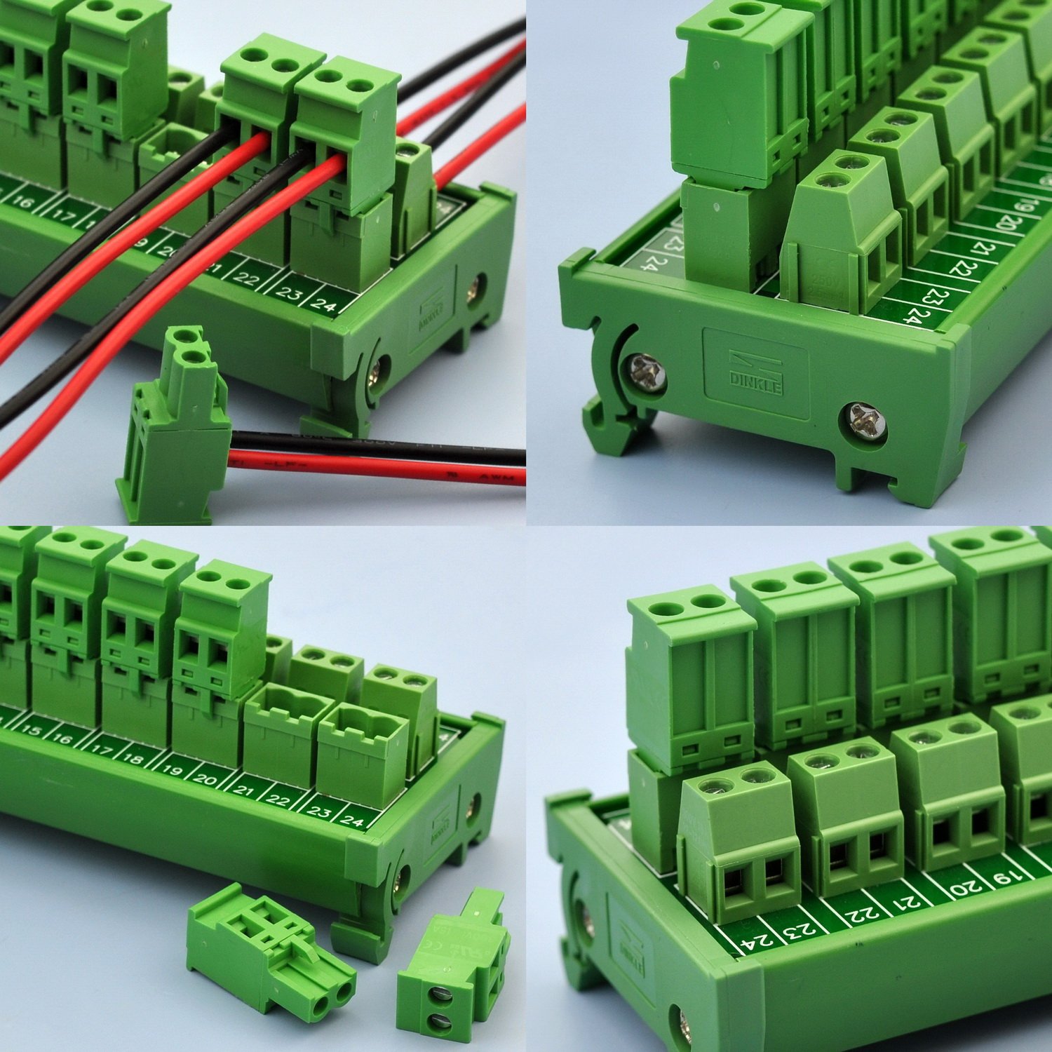 Wiring Rails 110v To 12v Converter ELECTRONICS-SALON DIN Rail Mount Pluggable Side ...