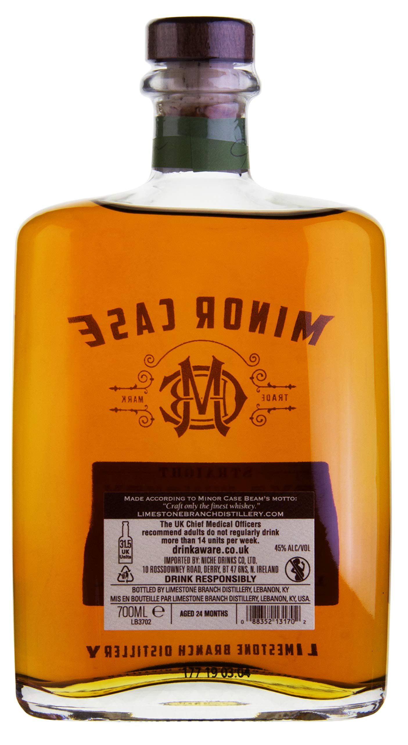 Minor Case Straight RYE WHISKEY Sherry Cask Finished 45% Vol. 0,7l
