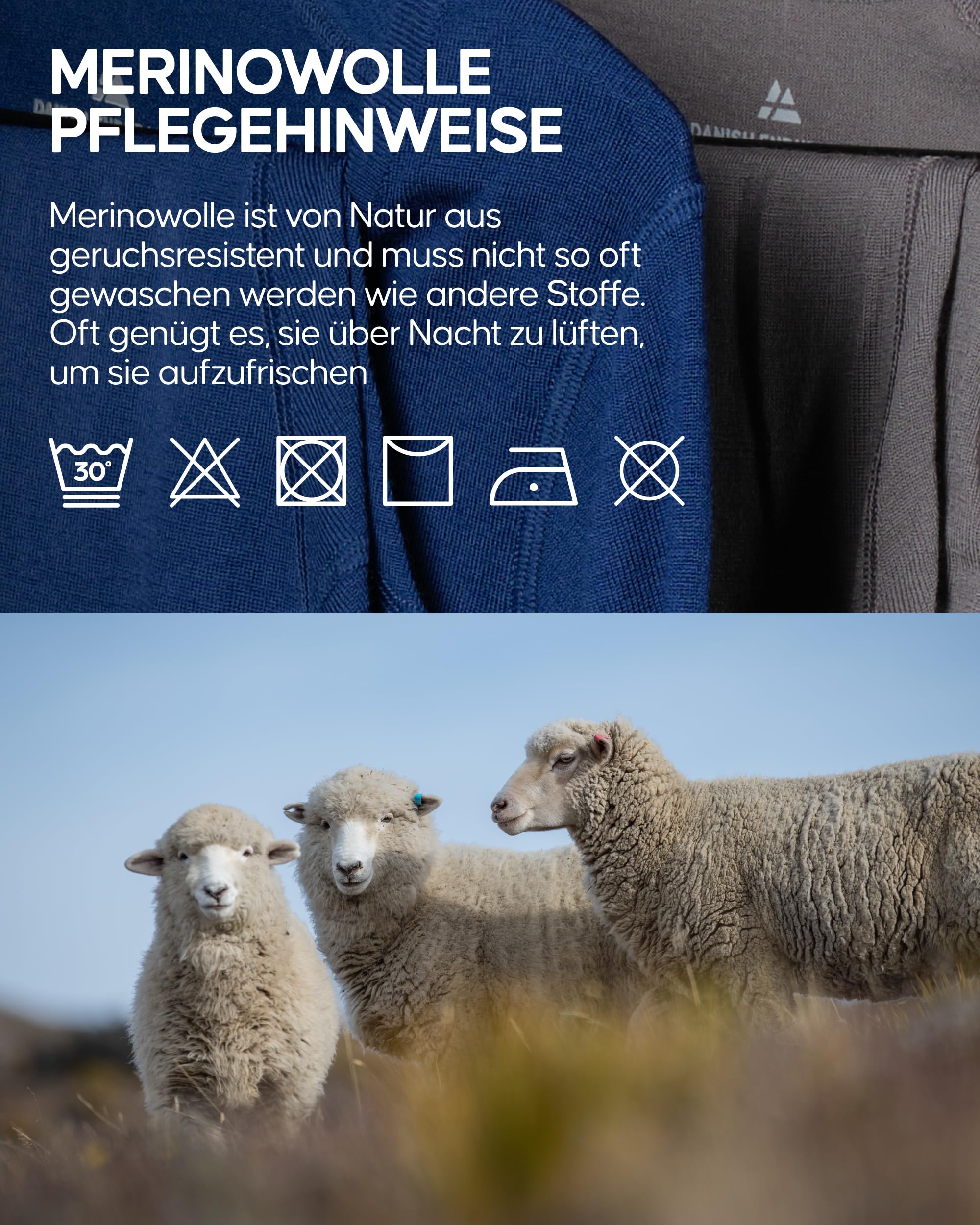 DANISH ENDURANCE 100% Merino Shirt Herren, Atmungsaktives Unterhemd, Leichtes Kurzarm Tshirt, Temperaturregulierend & Geruchshemmend, 1er oder 2er Pack