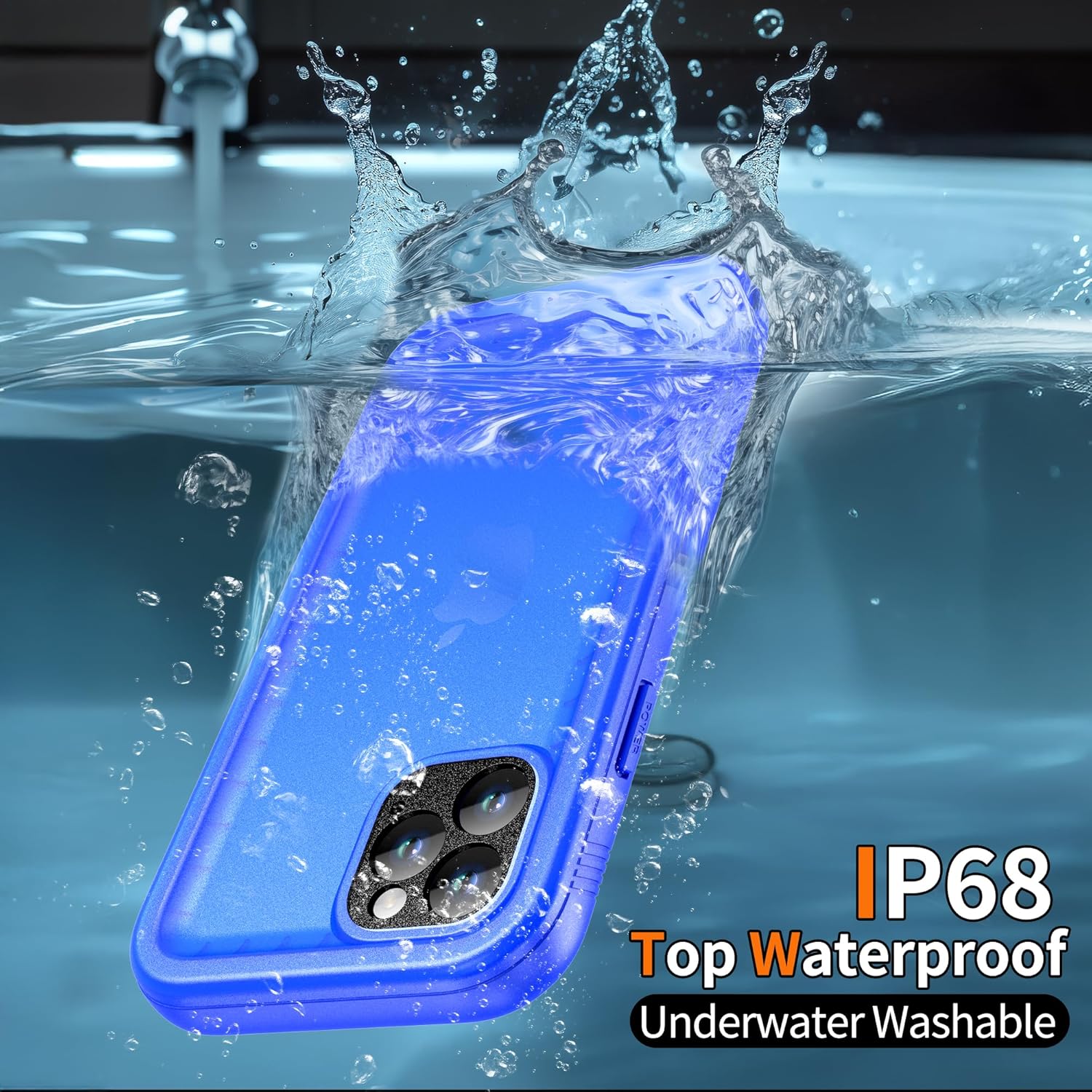 Cozycase Waterproof Case for iPhone 11 Pro Max, Shockproof Full-Body Rugged Bumper Sealed Case with Built-in Screen Protector for iPhone 11 Pro Max 6.5 inches 2019 Release - Blue - Image 4