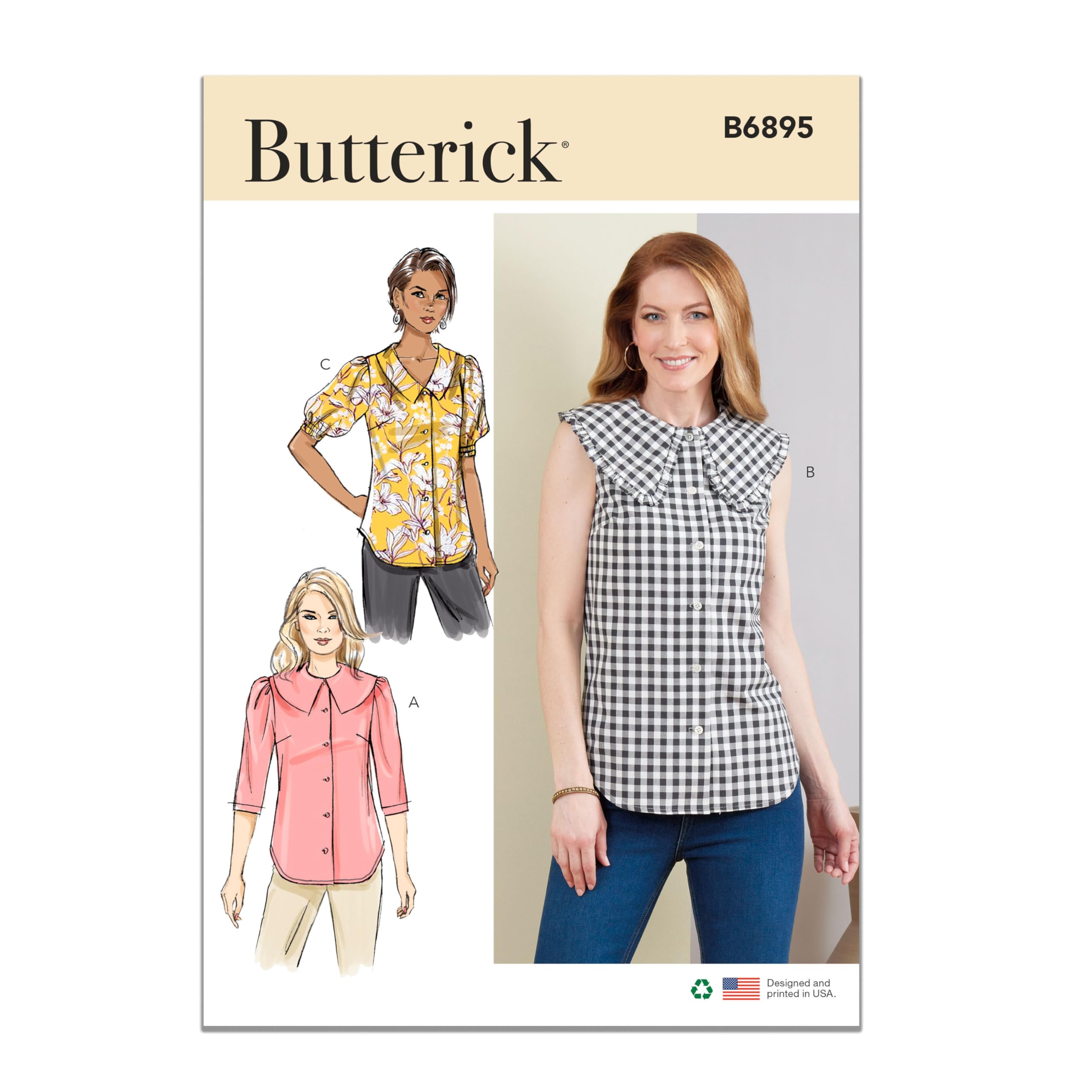 Débardeur pour femme B5 Butterick B6895 avec gradation multi-tailles 36-44