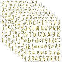 Vista 1 de 576 piezas de 8 hojas de calcomanías de letras de graduación, letras de vinilo autoadhesivas, calcomanías de números del alfabeto, calcomanías