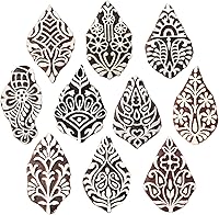 Vista 27 de Sellos de impresión de arcilla Urban Border Design Bloques de madera (juego de 10) Htag2157