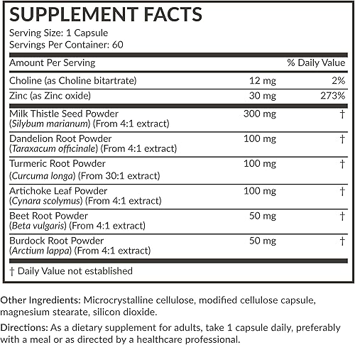 Miniatura 5 de Futurebiotics La fórmula avanzada de desintoxicación y limpieza del hígado apoya la función hepática saludable con cardo mariano, raíz de diente de