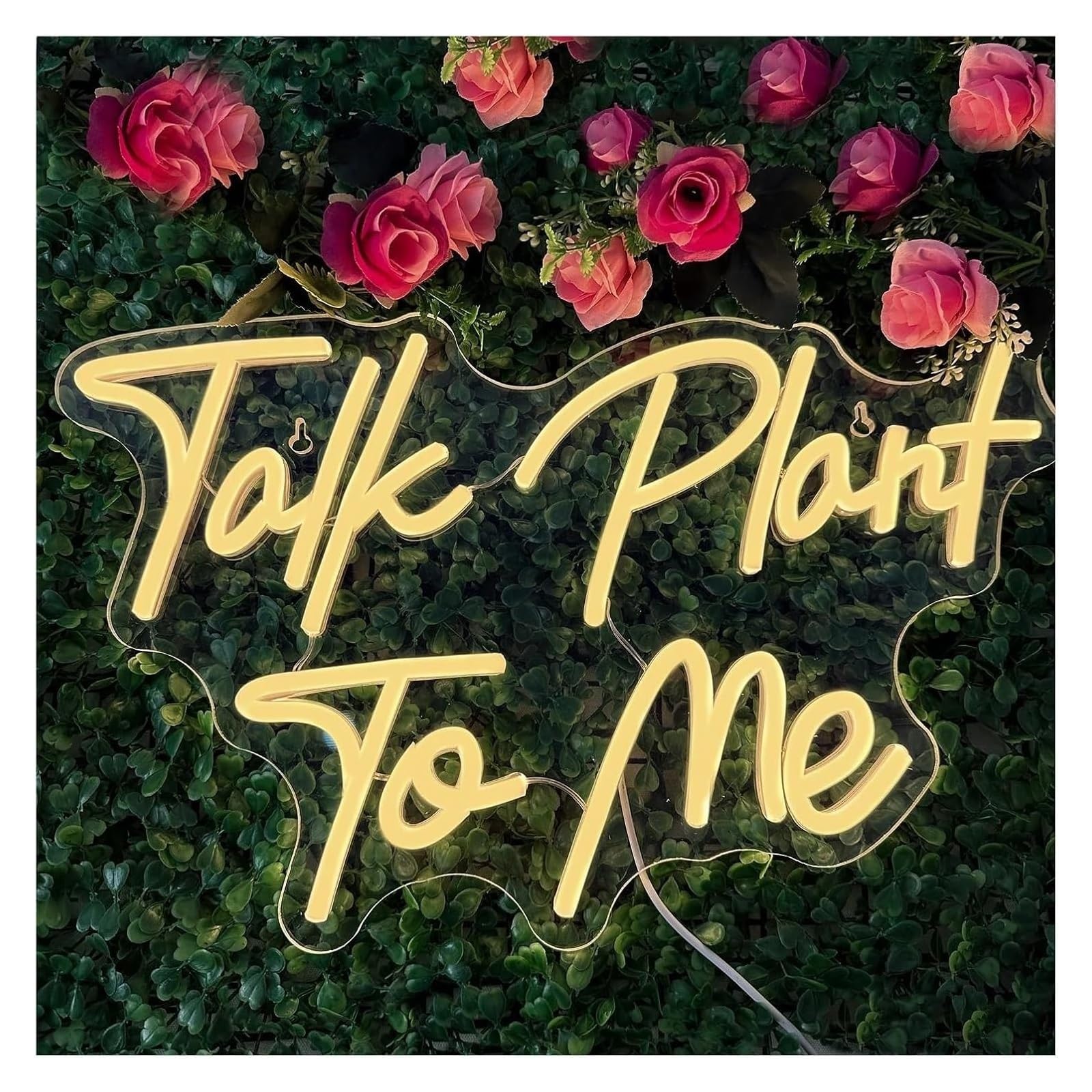 Talk Plant To Me para letreros de neón con alimentación eléctrica Lettera para luces aptas para decoración pared regulables